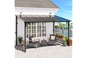 8x12 Gazebo, Wall Mounted Gazebo, Outdoor Patio Gazebo Awning
