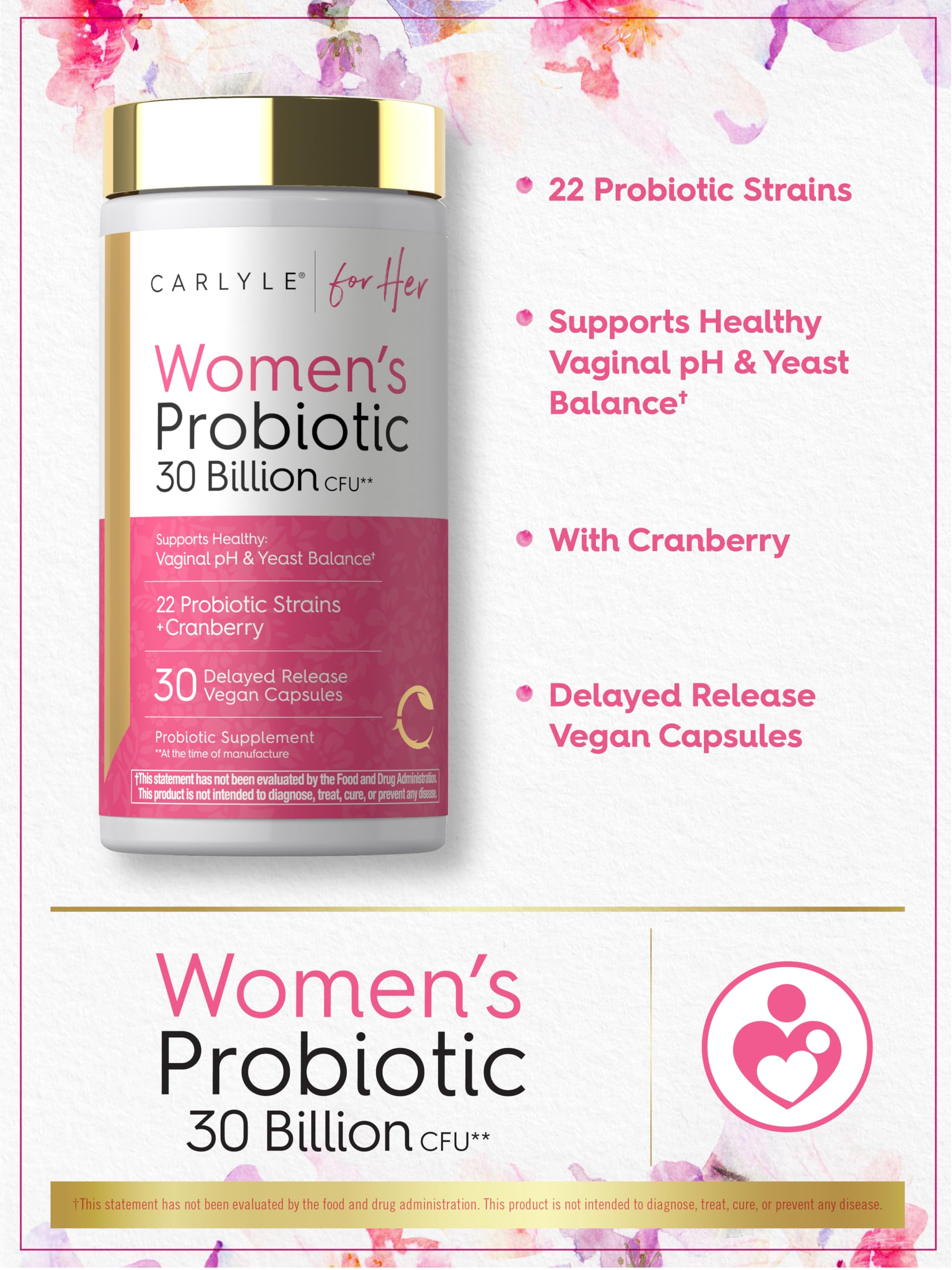 Carlyle Women's 30 Billion CFU Probiotic — Amazon image 4