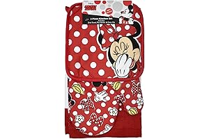 Minnie Mouse Red Kitchen Baking Mittens Set