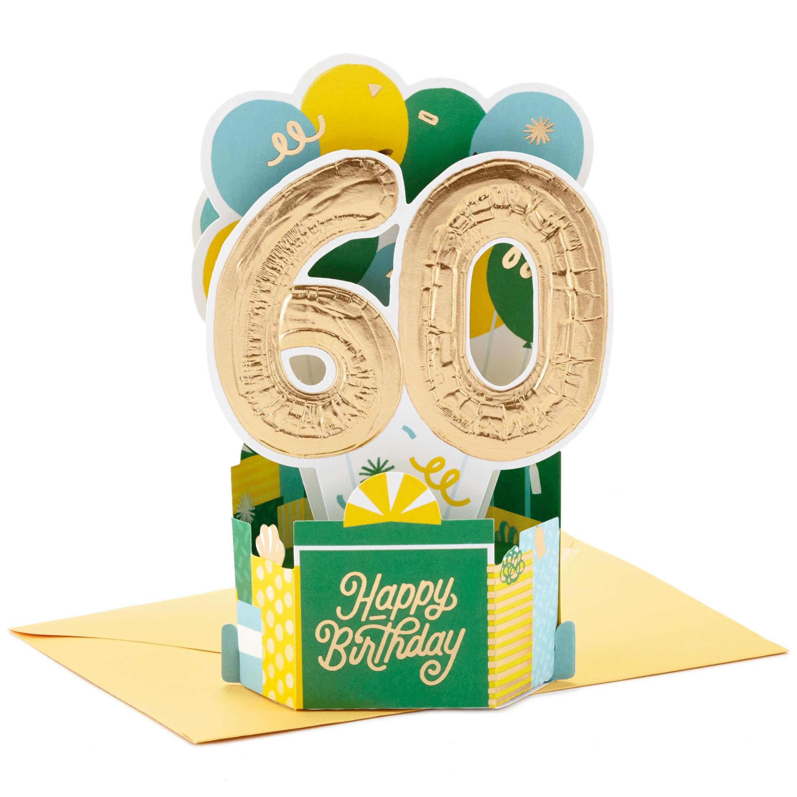 Hallmark Paper Wonder Collection 3D Pop-Up 60th Birthday Card