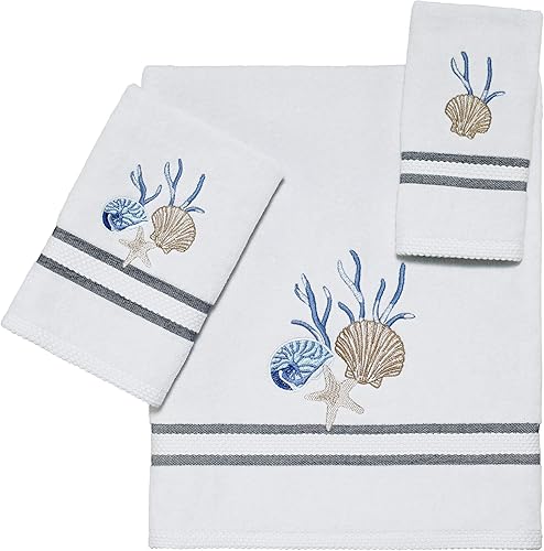 Miniatura 4 de Avanti Linens - Tapete de baño, alfombra de baño de algodón, decoración del hogar inspirada en el paisaje oceánico (colección Laguna azul)