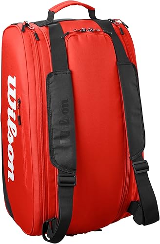 Miniatura 3 de Wilson Tour Padel Bag - Capacidad para hasta 6 paletas, rojonegro