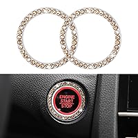 Vista 18 de WINKA Cubierta de botón de arranque y parada del motor de automóvil, accesorios brillantes para automóvil, 2 unidades, tapas de anillo de encendido