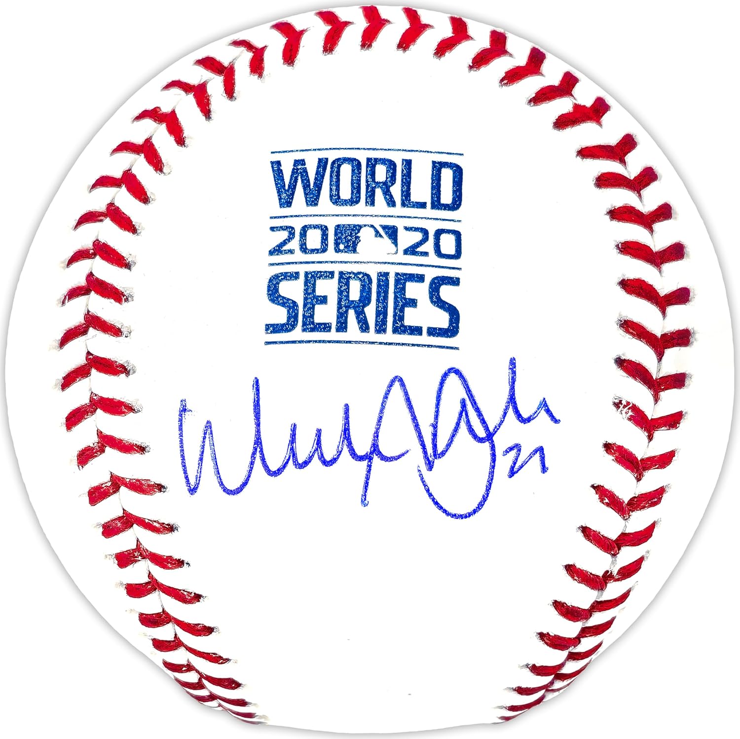 Walker Buehler Autographed Official 2020 World Series Baseball Dodgers Los Angeles Beckett BAS QR Stock #193679