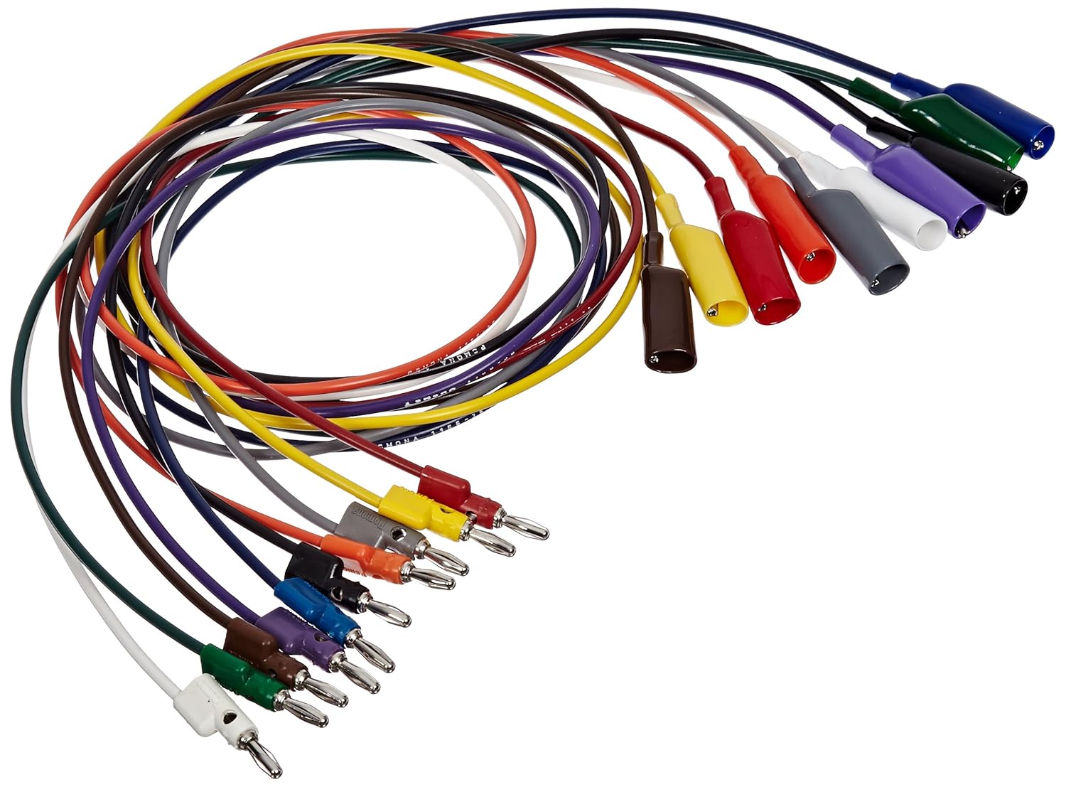 Pomona 635736 Banana Plug to Alligator Clip Patch Cord Kit, 36" Length