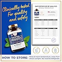 Vista 8 de Probióticos orales para dientes y encías - 3BN CFU Lactobacillus Salivarius Acidophilus Rhamnosus Streptococcus - Tratamiento para el mal aliento