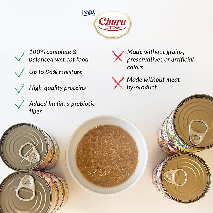 Comida húmeda para gatos INABA Churu Entrée en salsa 5.5 oz 24 latas miniatura 6