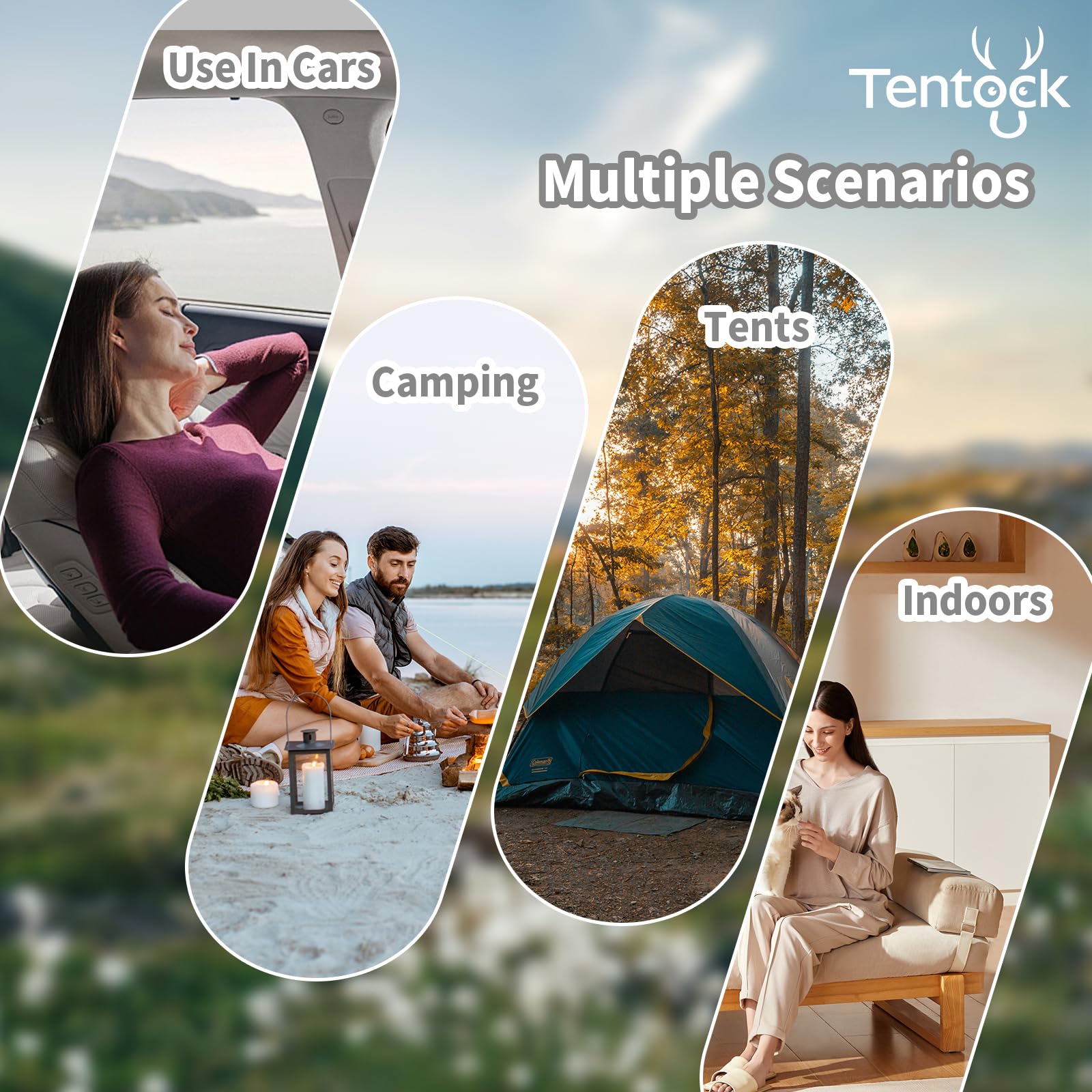 Tentock Zimowe ponczo z wiatroszczelną peleryną do noszenia, ponadwymiarowy bawełniany koc z kapturem z kapturem wodoodporny ultralekki śpiwór na kemping, trekking, podróż, dom, biuro
