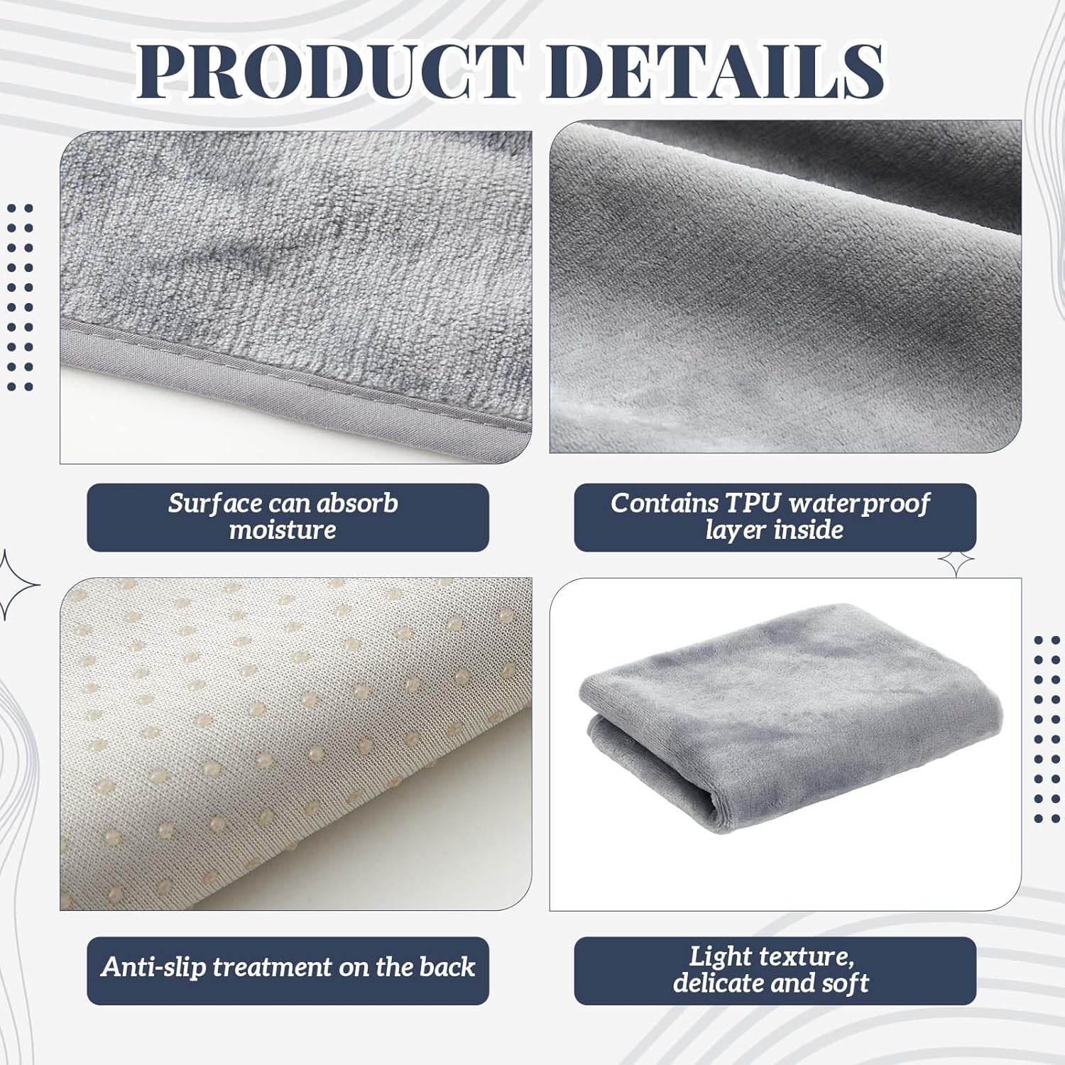 Couples Waterproof Mat 28 Inch Reusable & Stainproof Blanket Quiet & Easy to Use Mattress Protector for Adult Multi Functional Bed Sheets for Couple Pleasure Comfort - Image 4