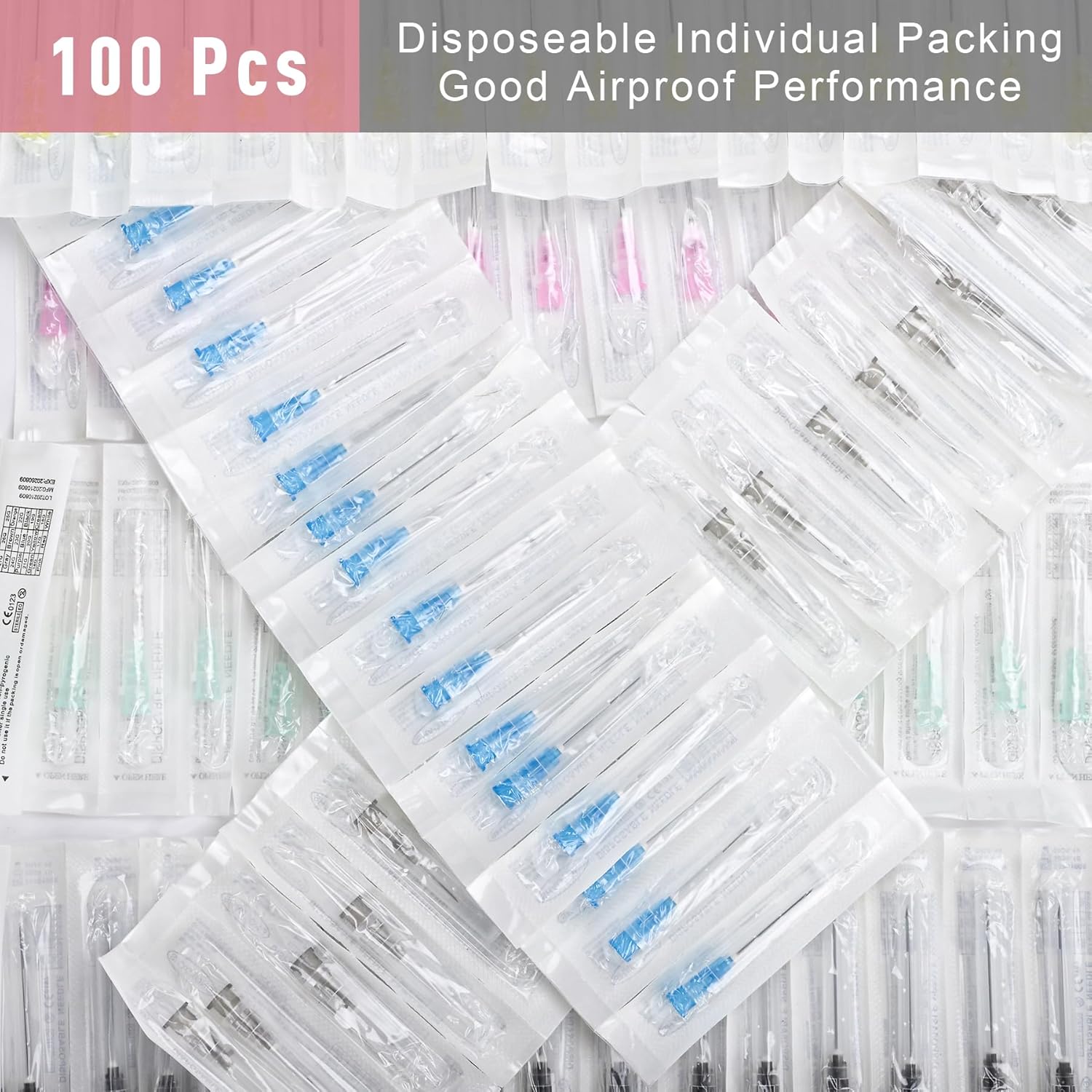 34Gauge 5/32 Inch Needle, Disposable Luer Lock Accessories, Individually Sterile Wrapped, 100pack