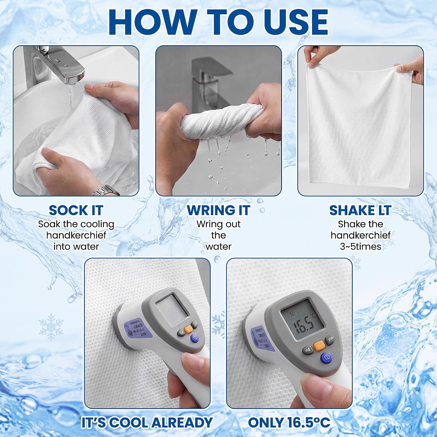 12 Pack Cooling Handkerchiefs for Men Ice Sweat Breathable