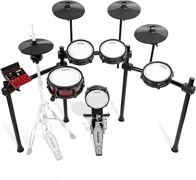 Alesis Nitro Ultimate Electric Drum Set | 10" Snare, 8" Toms, Dual-Zone Drums, 10" Movable Hi-Hat, 640+ BFD Sounds, Bluetooth, Drumeo, USB MIDI, Double Kick Compatible