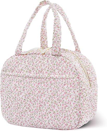 Miniatura 8 de Lonchera acolchada para mujeres, lonchera para niñas adolescentes, bonitas bolsas de almuerzo florales para el trabajo, escuela, oficina, picnic,