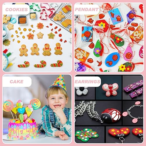 Miniatura 6 de BBTO Juego de 36 cortadores de arcilla polimérica cortadores de aretes de arcilla kit de fabricación de aretes de arcilla herramientas de cerámica