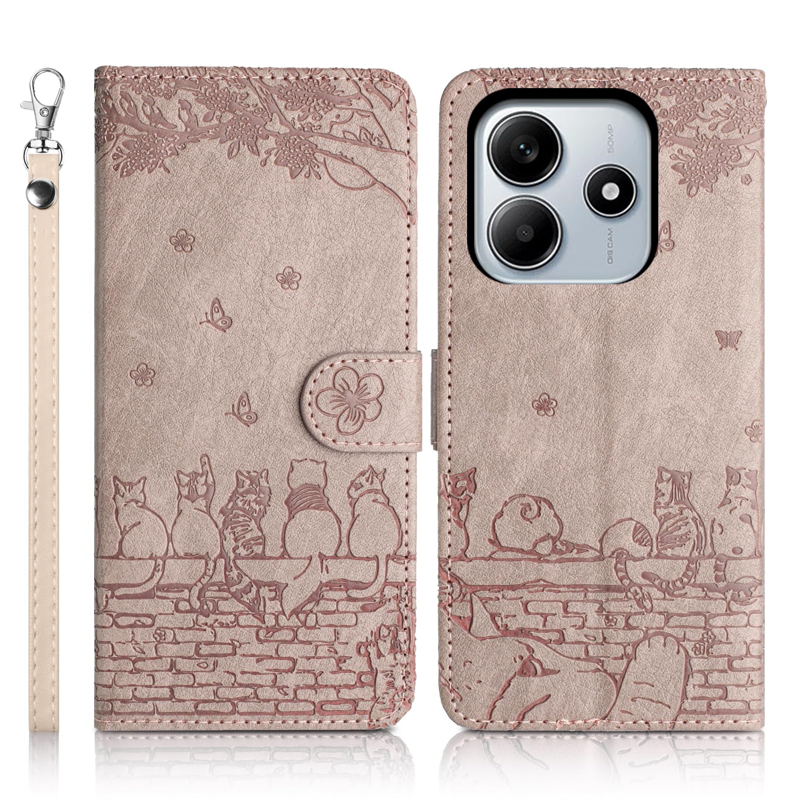 Rosbtib Custodia per Xiaomi Redmi Note 13 5G 6.67 pollici 2024 Cover in Pelle con Slot per Schede Custodia per Cellulare con Funzione di Supporto Flip Cover Redmi Note 13 5G