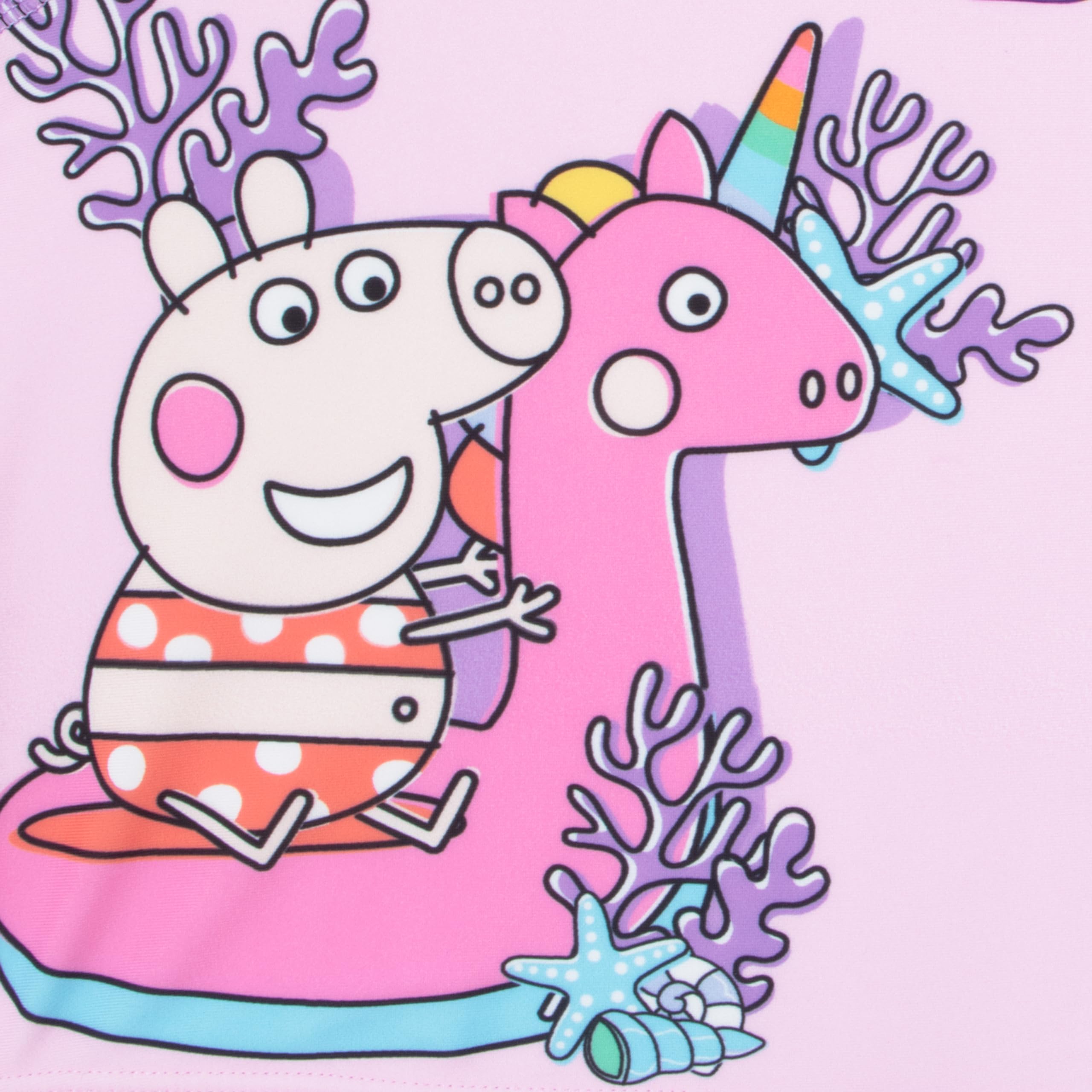 Peppa Pig Maillot De Bain 2 Pieces, Maillot De Bain Fille à Manches Longues, Maillots Piscine Enfant Fille