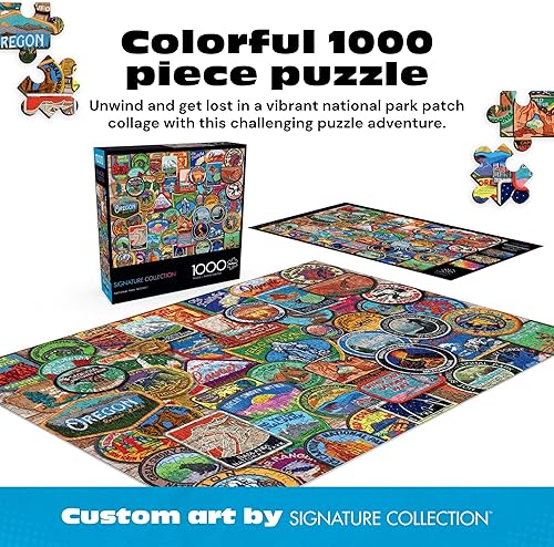 Miniatura 2 de Buffalo Games - Parches del Parque Nacional - Lewis T. Johnson - Rompecabezas de 1000 piezas para adultos - Colorido rompecabezas de viaje para