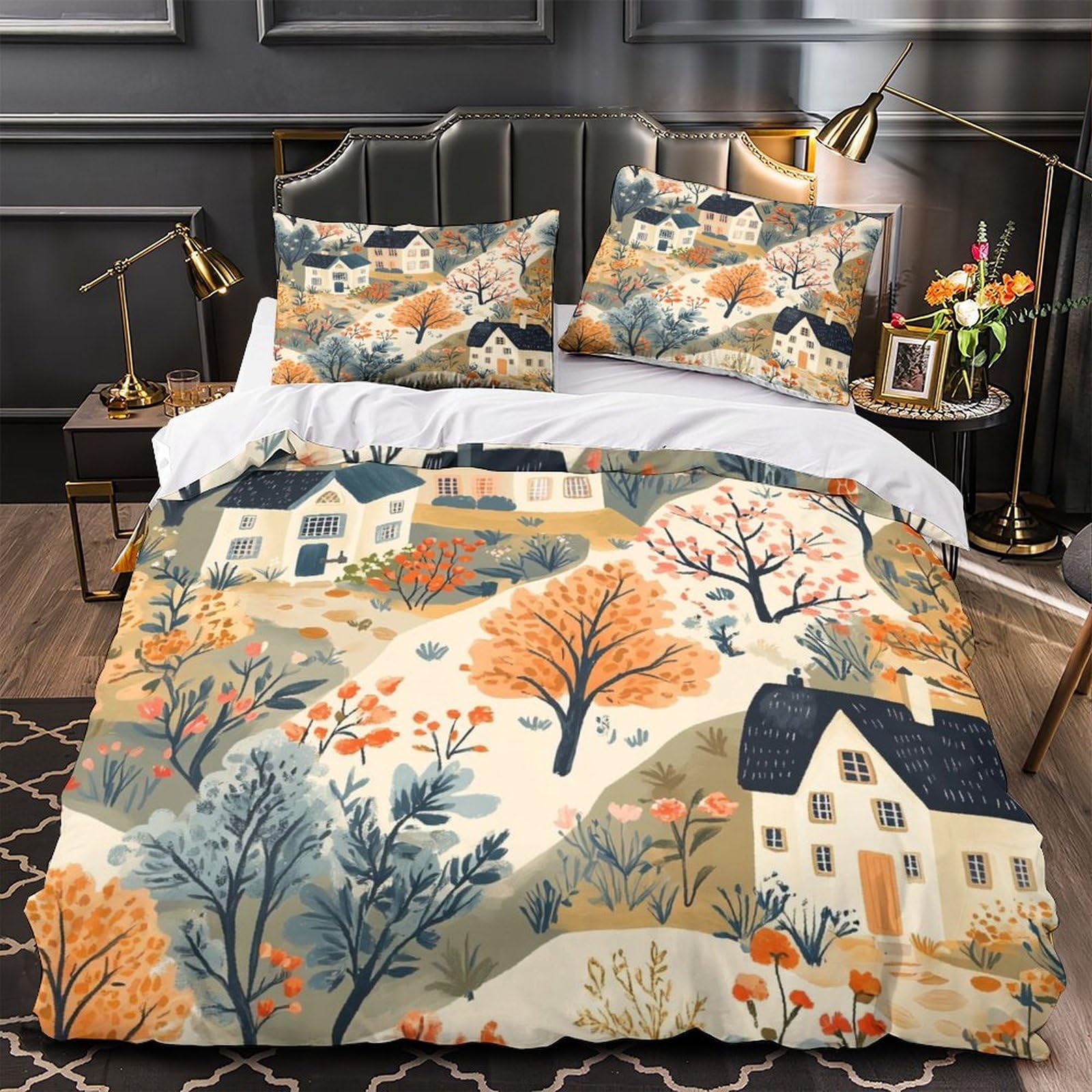 Housse de couette automne hypoallergénique pour lit enfant single