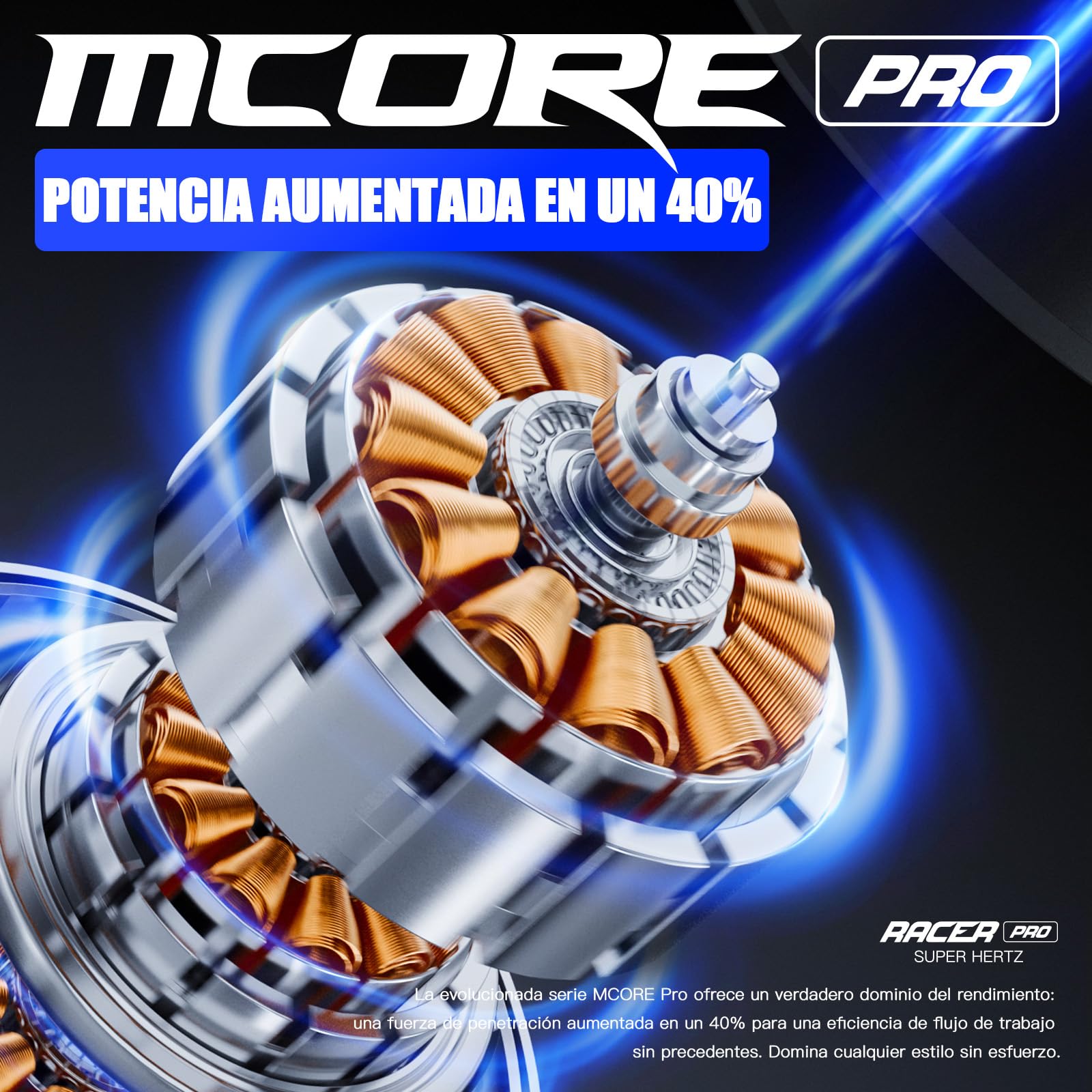 Mast Racer Pro Máquina de Tatuar Rotativa Inalámbrica 3-140Hz Ajustable (Modo Suave/Fuerte) con Batería 1520mAh & Motor Mcore-Pro Profesional Tattoo Machine Pen
