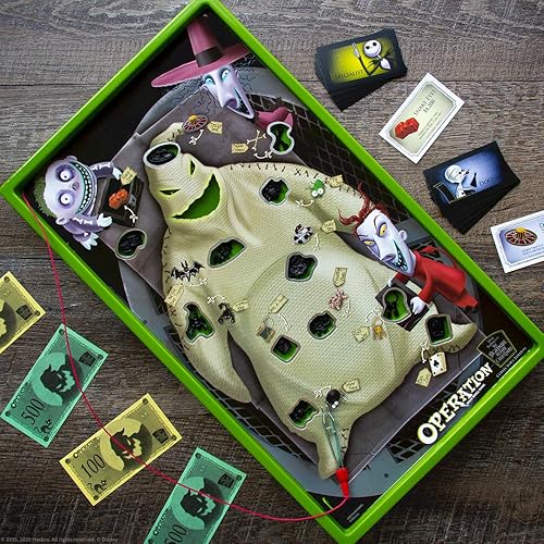 Miniatura 4 de Operation Disney - Juego de mesa The Nightmare Before Christmas | Juego de operación coleccionable | Con obras de arte de Oogie Boogie y Nightmare