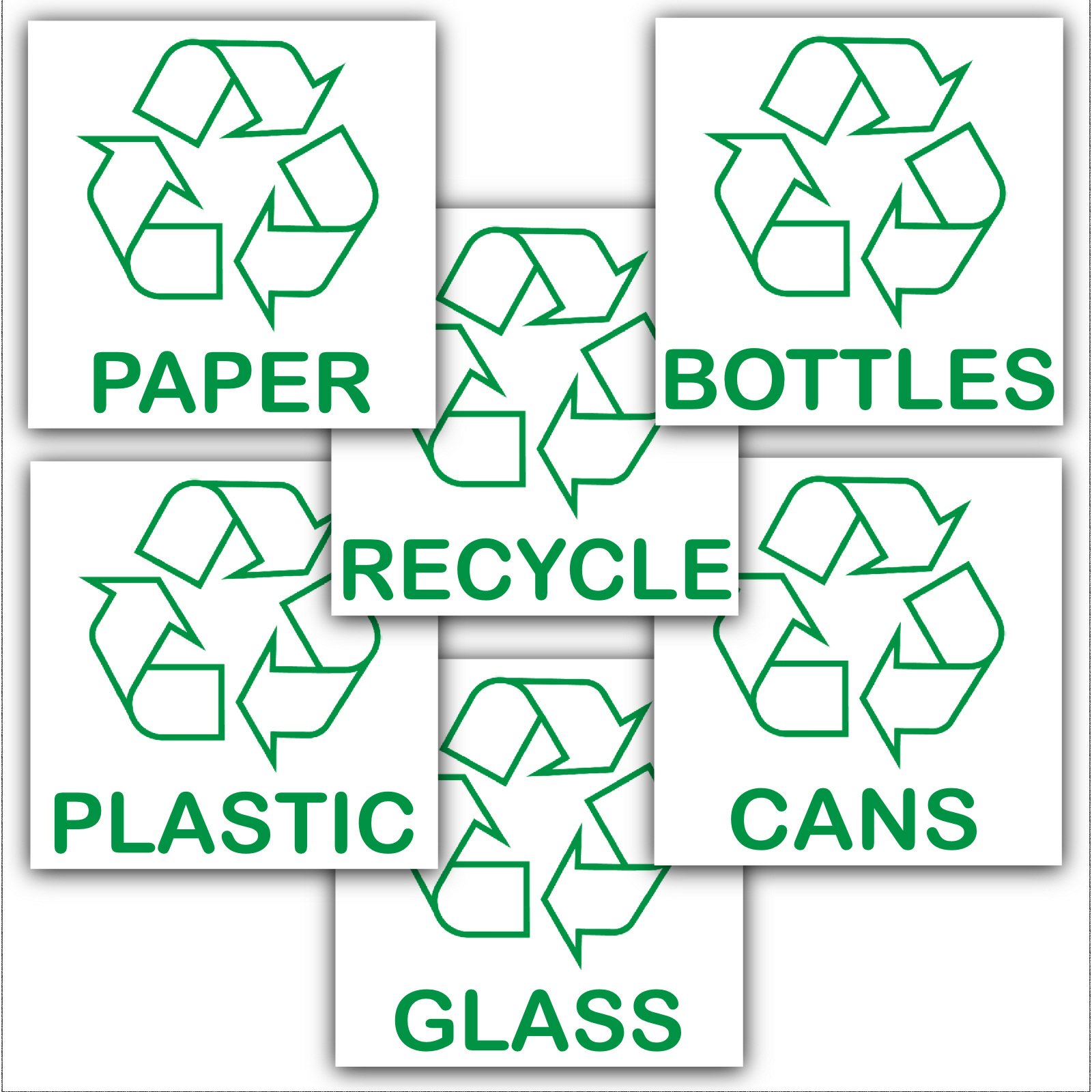 Buy Recycling Adhesive Stickers Value PackRecycle Logo SignsPaper