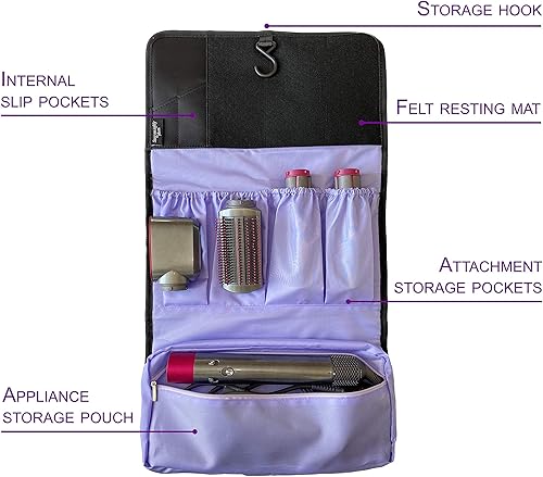 Miniatura 5 de j&m Estuche de almacenamiento de viaje para Dyson Airwrap o Shark Styler, se adapta a accesorios y accesorios extralargos, bolsa protectora
