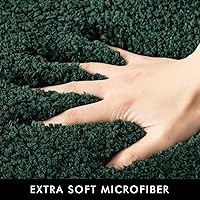 Vista 15 de MIULEE - Juego de 2 tapetes para baño, absorbentes, microfibra esponjosa y gruesa, con reverso antideslizante, lavable a máquina, para baño, ducha