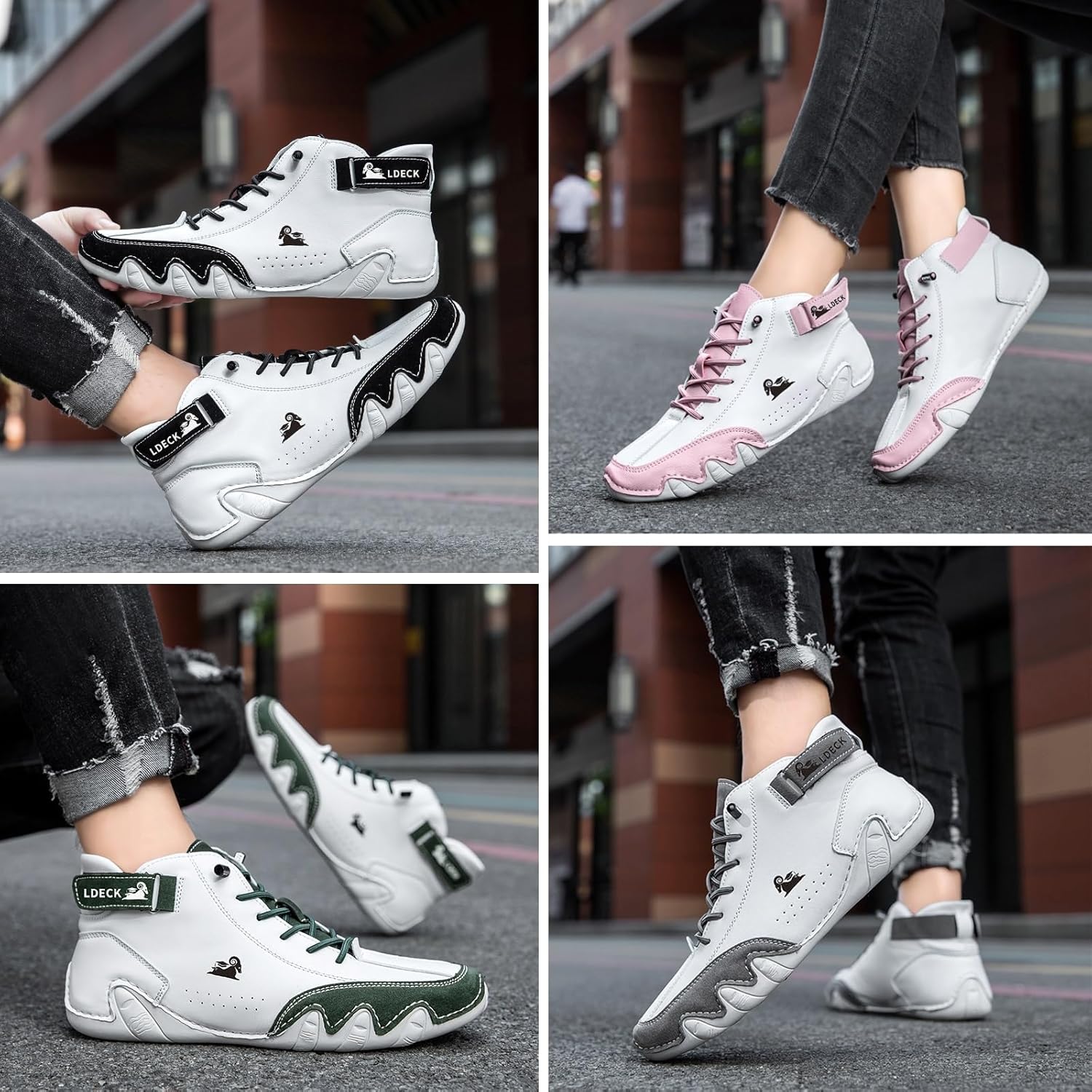 Waterproof Lightweight Unisex Outdoor Hiking Shoes, Breathable Non-Slip High Top Chukka Boots, Slip-On Barefoot Boots for Camping, Walking & Driving(Pink,8 Women/6.5 Men)