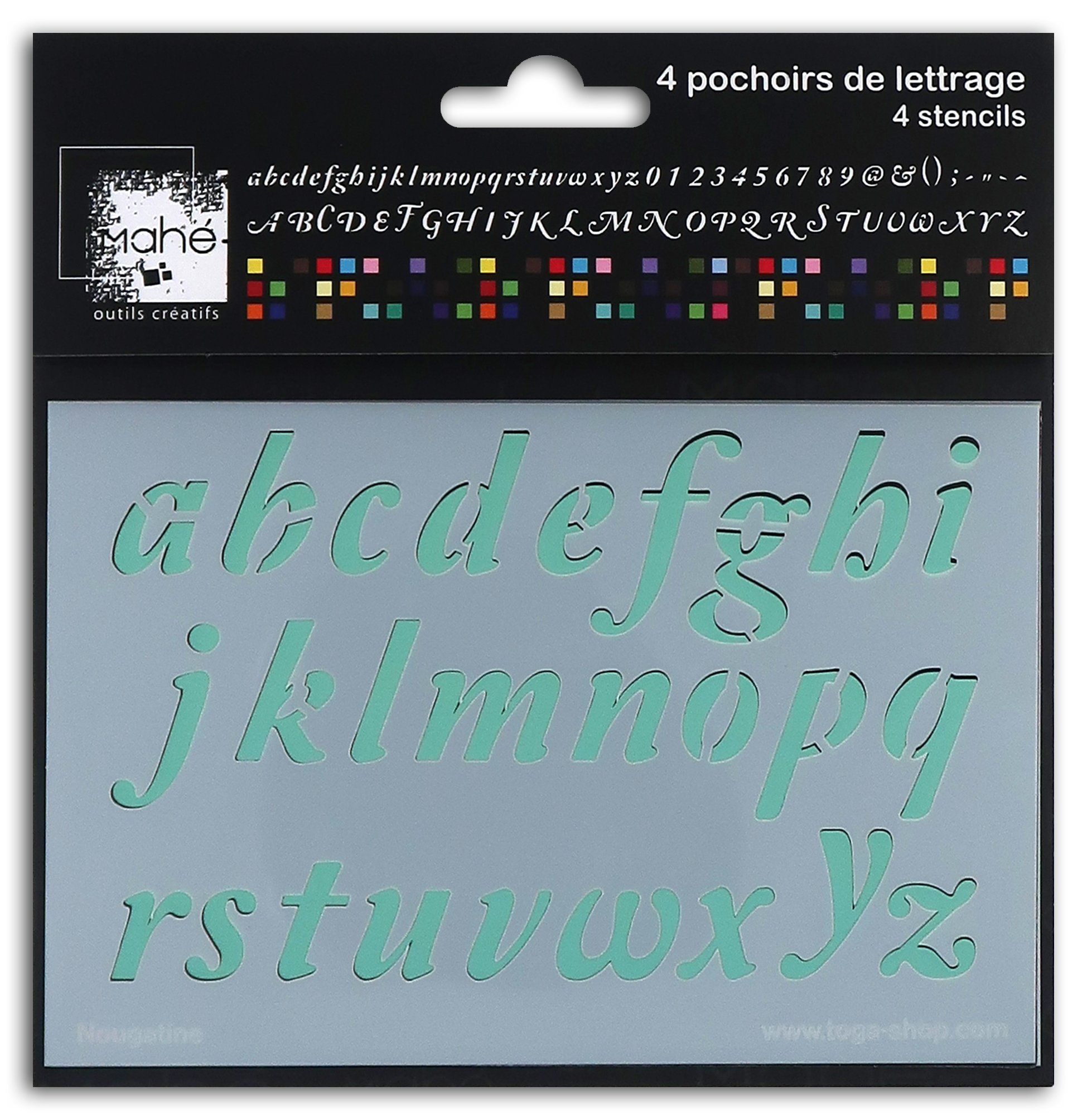 DRAEGER PARIS 1886 Mahé LE15 Plantilla Alfabeto Nougatine plástico Transparente 21 x 30 x 0,1 cm
