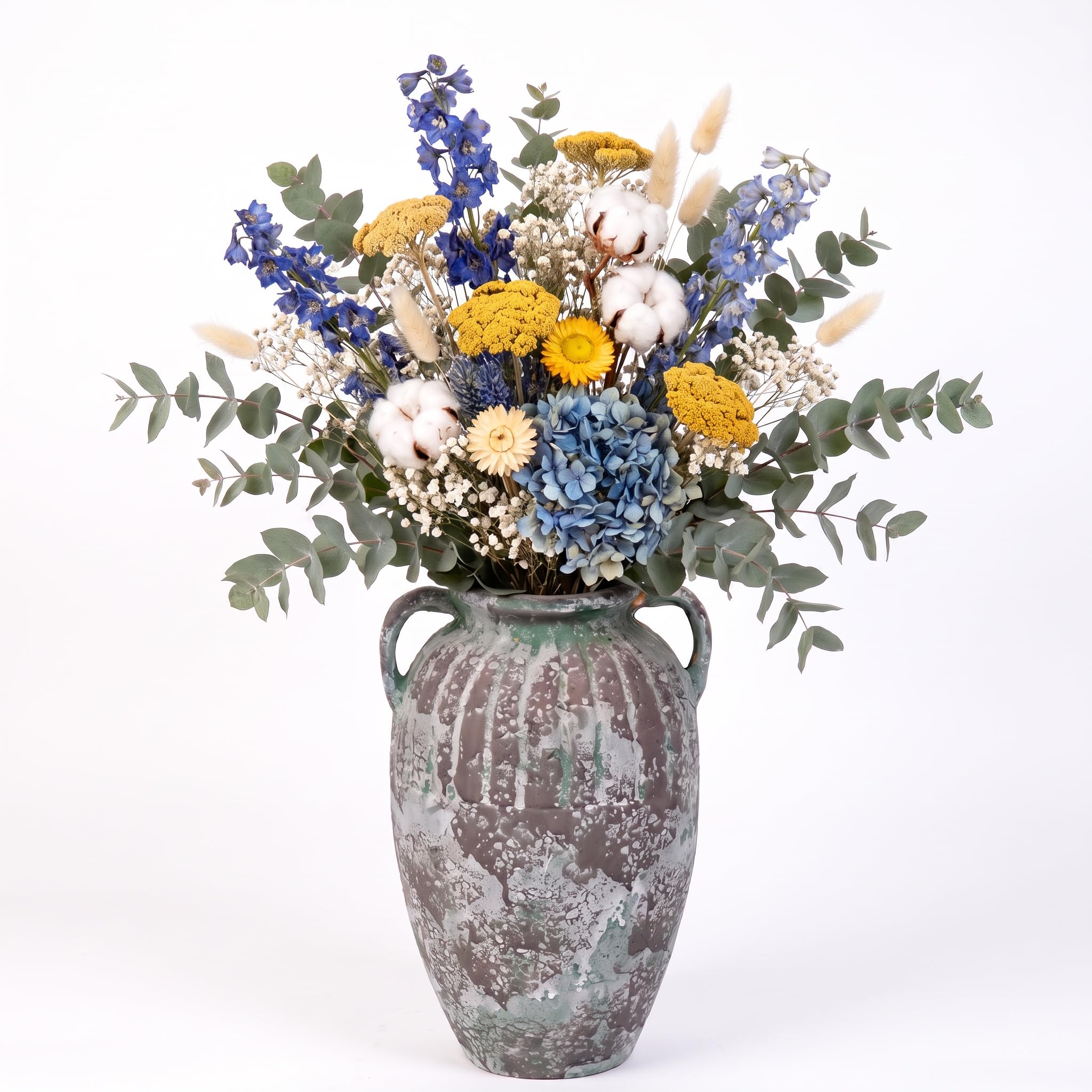 Photo 1 of 10.7 Inch Mini Retro Clay Vase, Small Rustic Tabletop Ornament, Matte Multi-Color Finish, Waterproof Slim Mouth, for Bathroom Window Sill Bedroom Shelf