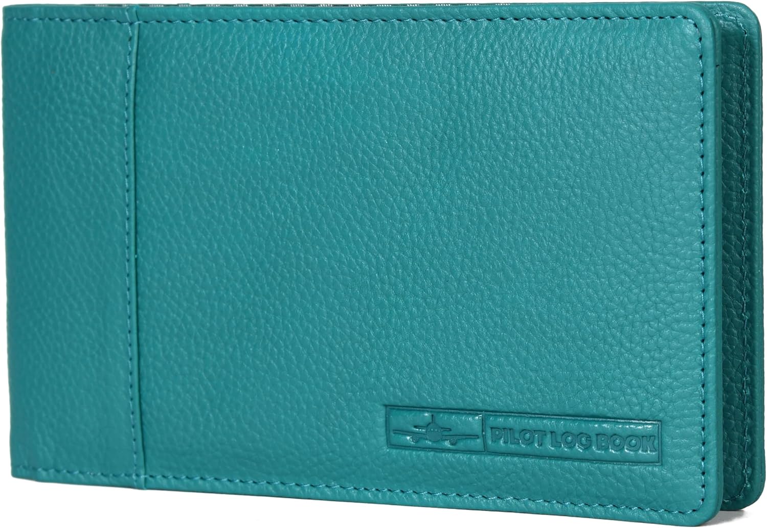 Tolredo Pilot Log Book TL-SP-30 Flight Standard Logbook Top Grain Cow Leather Refillable Bleedproof Paper 96 Pages Aviation Notebook for FAA Documentation (Teal, 9" X 5")