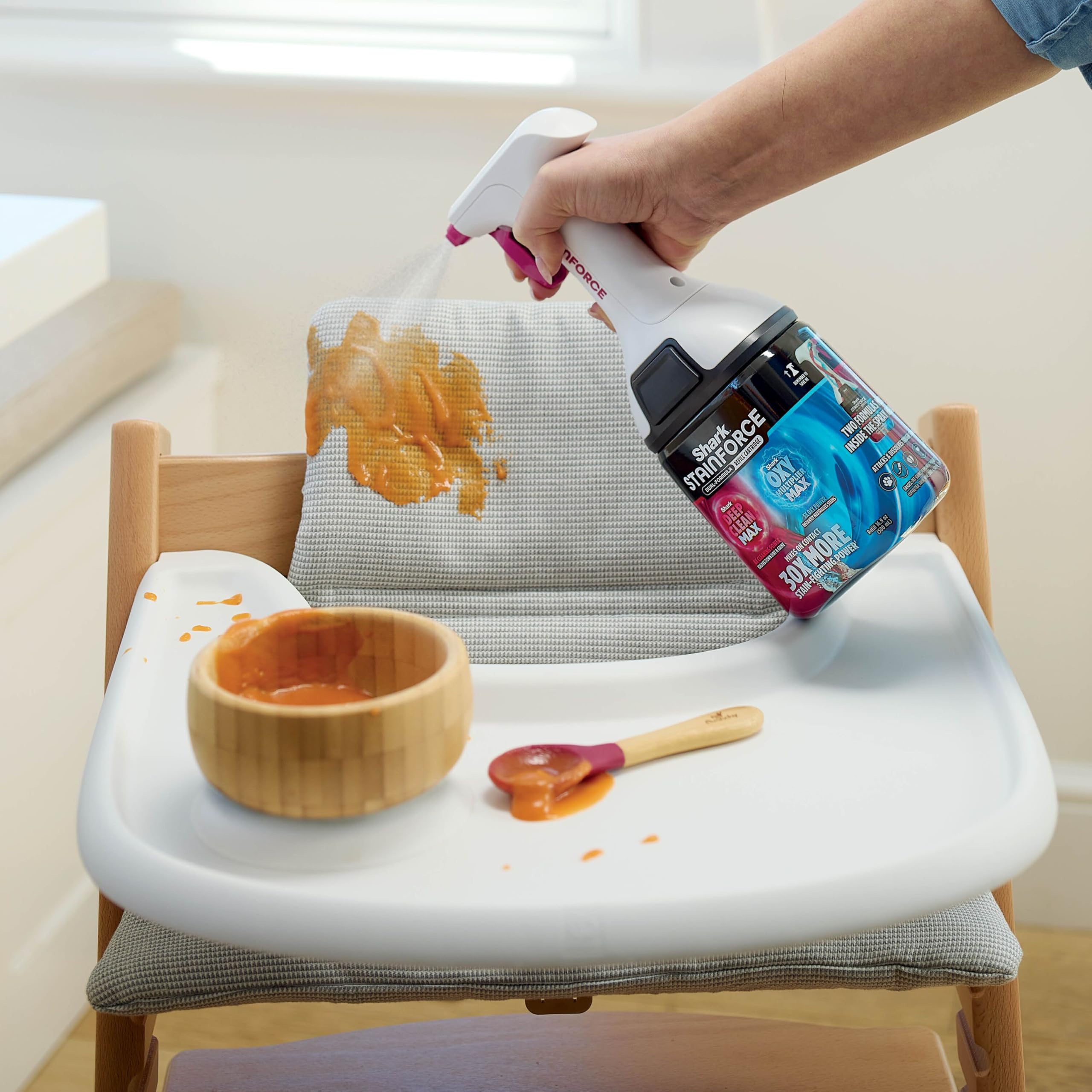 Shark StainForce – Recharge détachante de solution à double formule, lot de 2, pour lutter contre les taches tenaces et éliminer instantanément les odeurs, 2 x 500 ml, XSKBDHXCM500EU