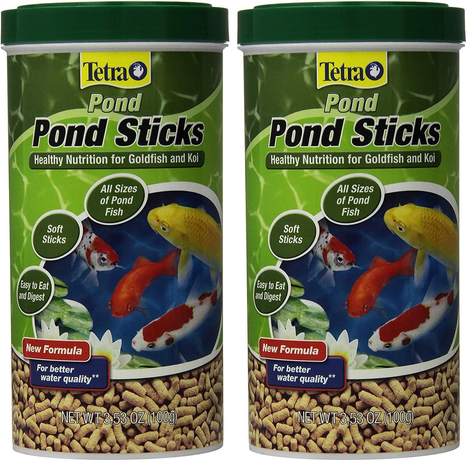 TetraTetraPond Pond Sticks 3.53 Ounces, Pond Fish Food, for Goldfish and Koi, Pond Pond Sticks, Healthy Nutrition for Goldfish and Koi (Pack of 2)