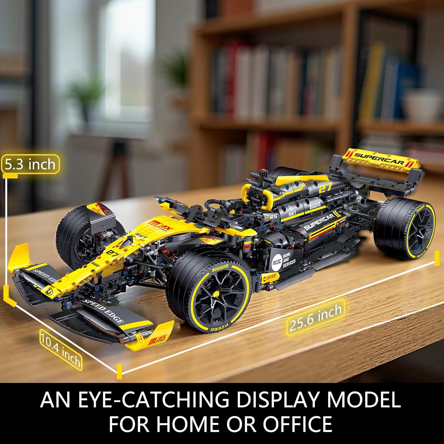 Technic F1 RS20 Racing Car Building Kit – 1:8 Scale Collectible Set for Adults, 1650+ PCS Display Model with Realistic Details – DIY Engineering Gift for F1 Fans, Home or Office Display