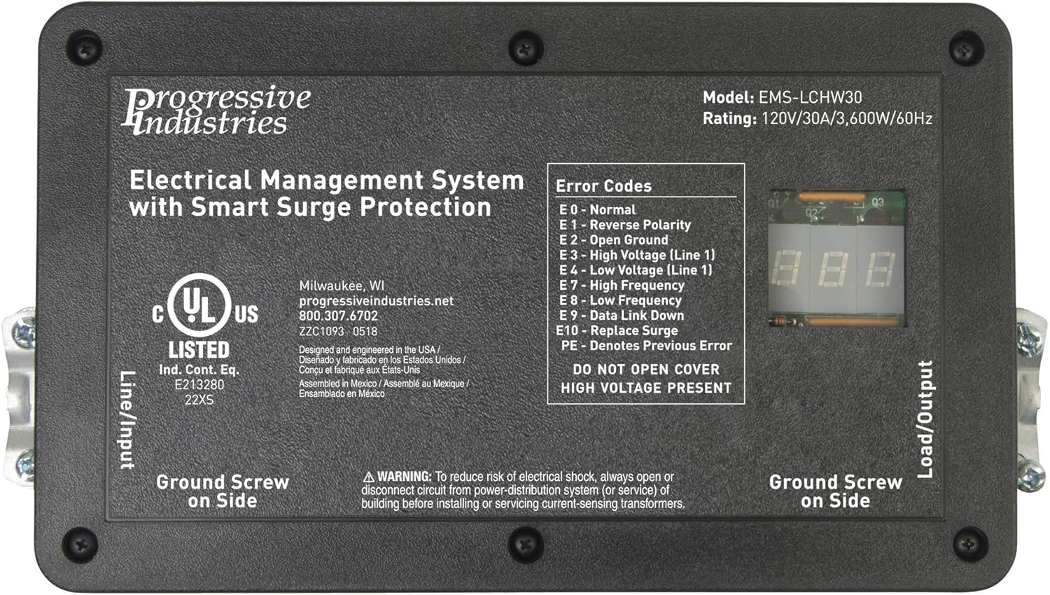 Flаѕh Dеаlѕ - 50% оƒƒ Progressive Industries 30 Amp Hardwired RV Electrical Management System Surge Protector With Integrated Display (1 MIN), EMS-LCHW30 Suреr Bіg Clеаrаnсе! Progressive Industries 30 Amp Hardwired RV Electrical Management System Surge Protector With Integrated Display (1 MIN), EMS-LCHW30