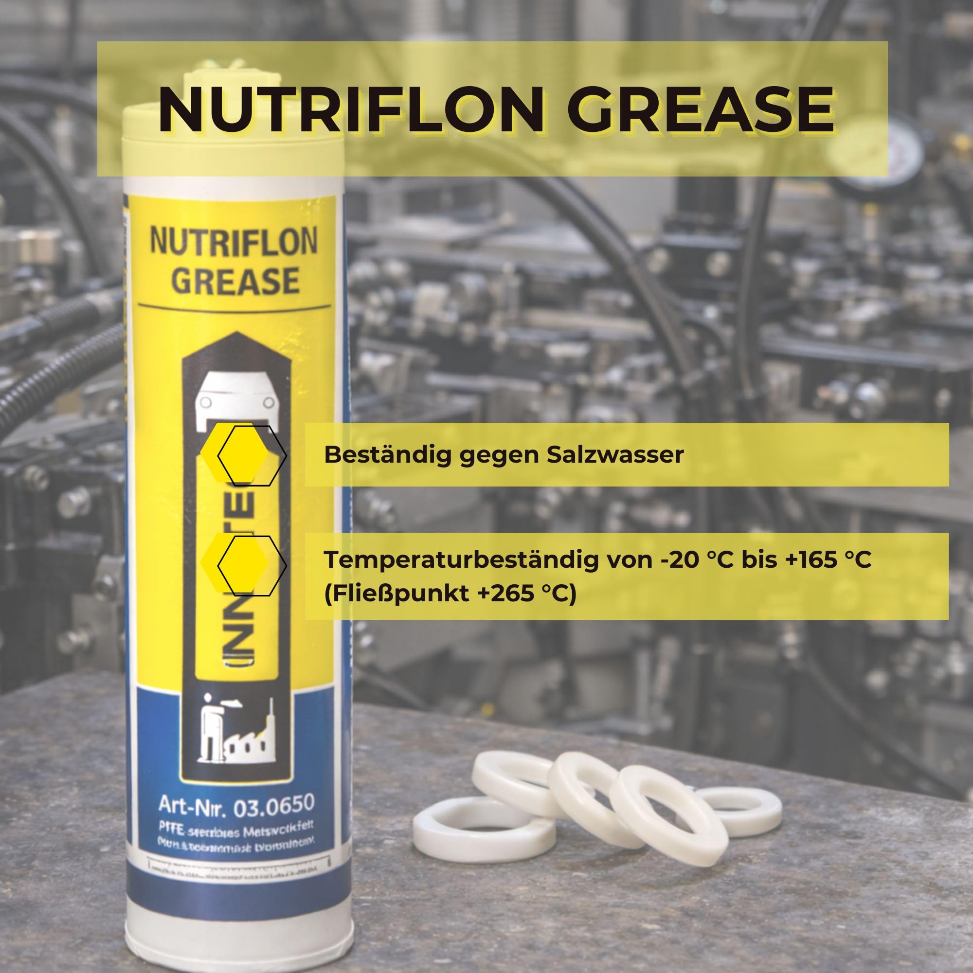 INNOTEC Nutriflon Grasso Alimentare NSF-H1 400 g Anticorrosione Resistente Acqua