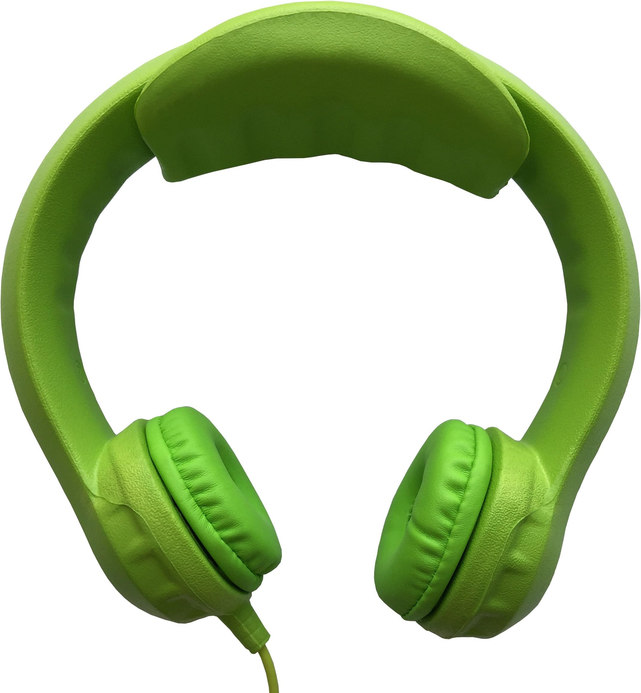 Kidrox Wired Kids Headphones, Volume Limited with Padded Cushions and Removable Size-Adjuster, Safe for Children (Green)