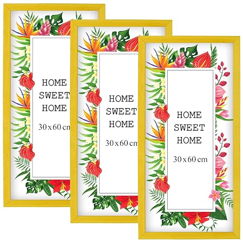MG Design Set de 3 Marco Amarillo 30 x 60 cm