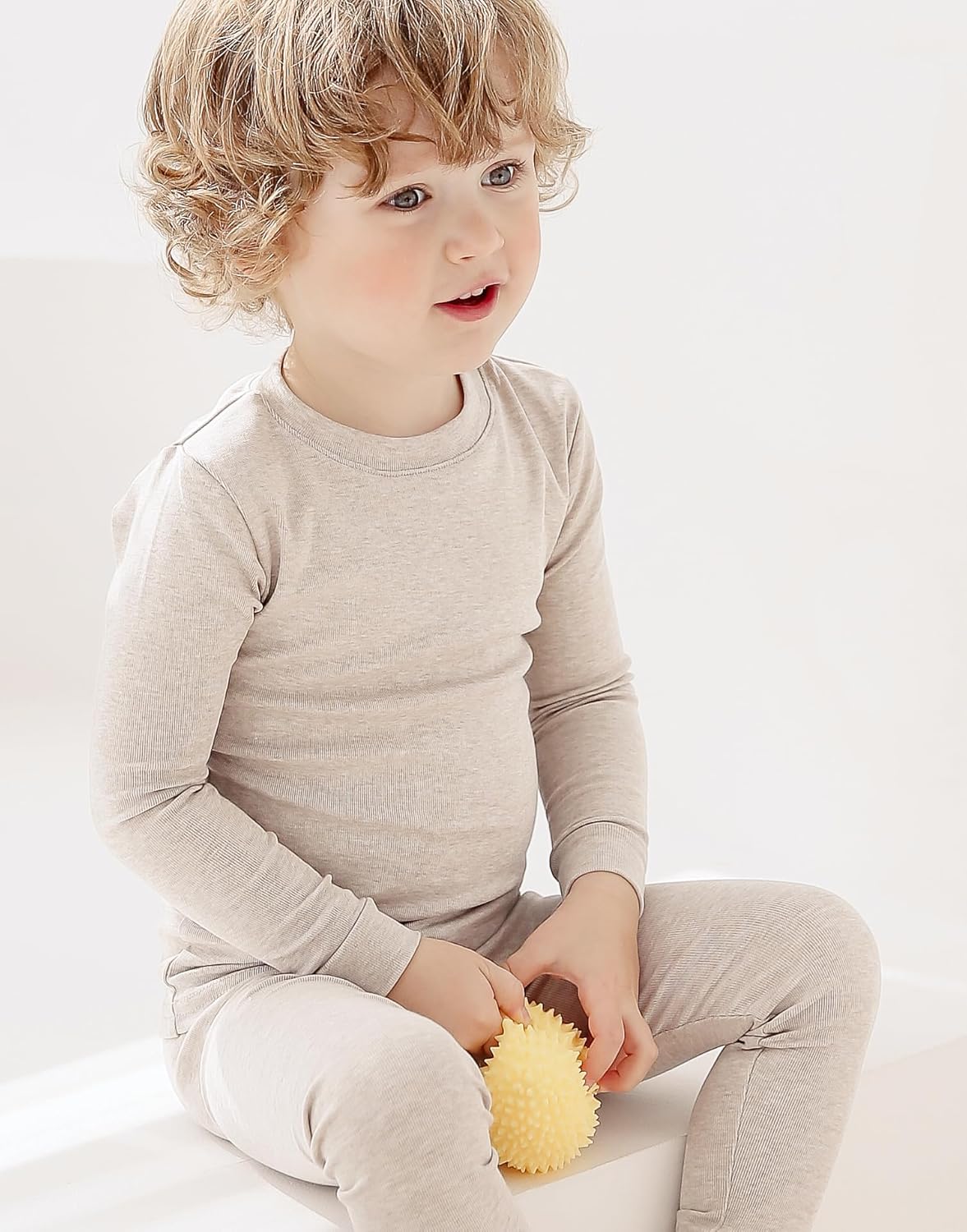 Vaenait 6M-12Y Toddler Kids Super Soft Lightweight Breathable Modal Cotton Melange Sleepwear Pajamas Set - Image 2