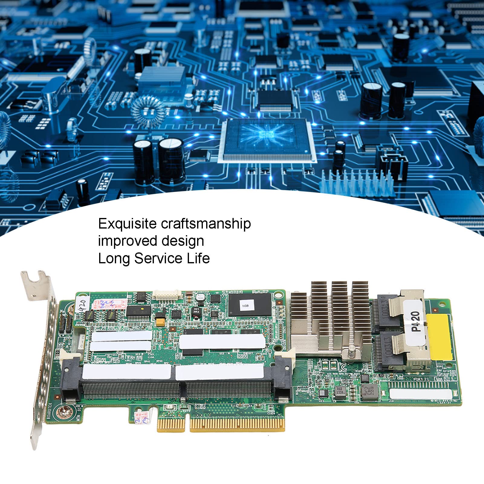 Generic Scheda Array Server P420 Adattatore di Archiviazione Avanzato Ad Alte Prestazioni per ProLiant Gen8 Durevole 1 GB FBWC 6 GB 2 Porte