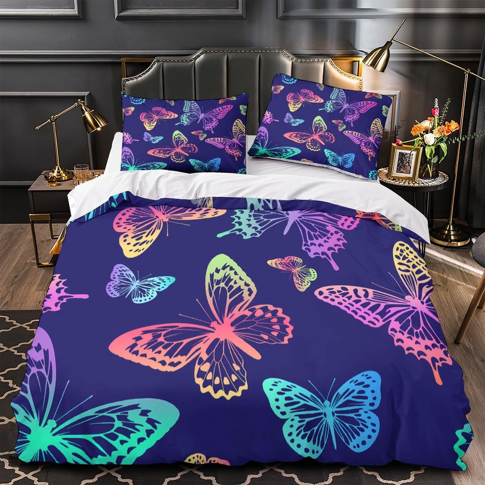Housse de couette papillon 3D respirante pour réveiller une chambre de fille