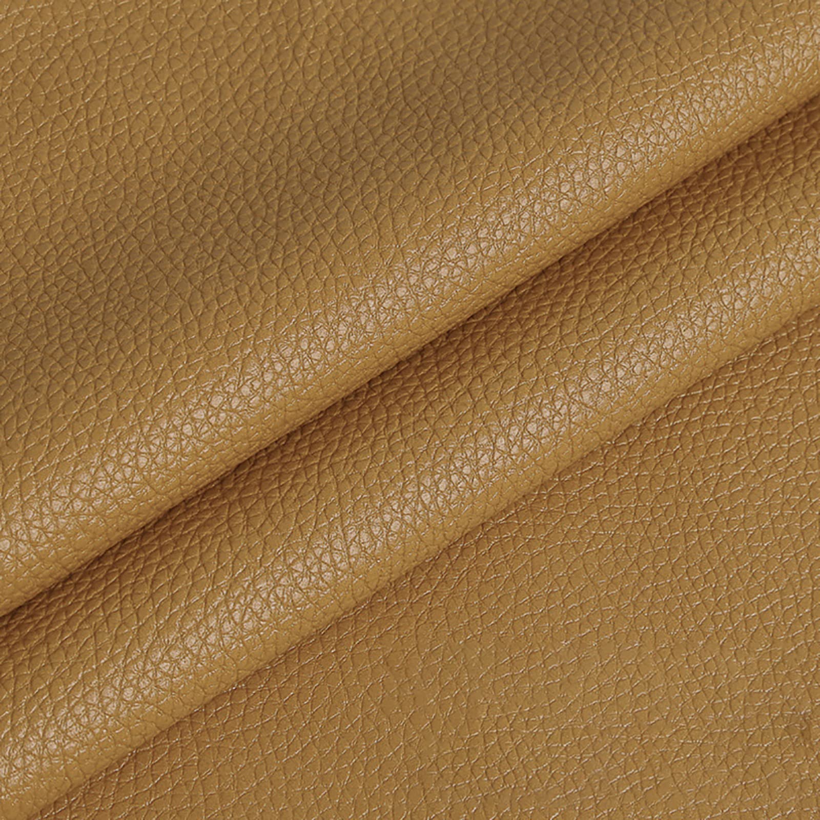 Tessuto in Pelle per Divano Tessuto Finta Pelle Tessuto in Similpelle Tessuto Decorativo al Metro Adatto per Borse, Cappelli, Gioielli, Acconciature Cucito e Decorazioni Testiera Cachi(Size:1.4m*2m)