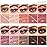 LUXAZA PRO Red Eyeshadow Stick Makeup Set 10PCS, Neutral Shimmer And Matte Cream Eye Shadow Palette, Metallic Bronze Smoky Eyeliner Brightener Crayon Pencil Kit, Ideal Gift for Women -Cashmere Blush