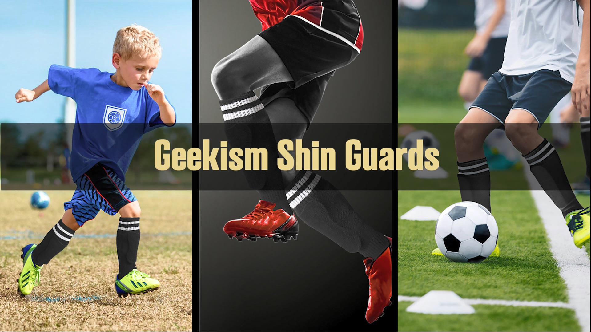Geekism Sport Youth Soccer Shin Guards Toddler Soccer Shin Pads