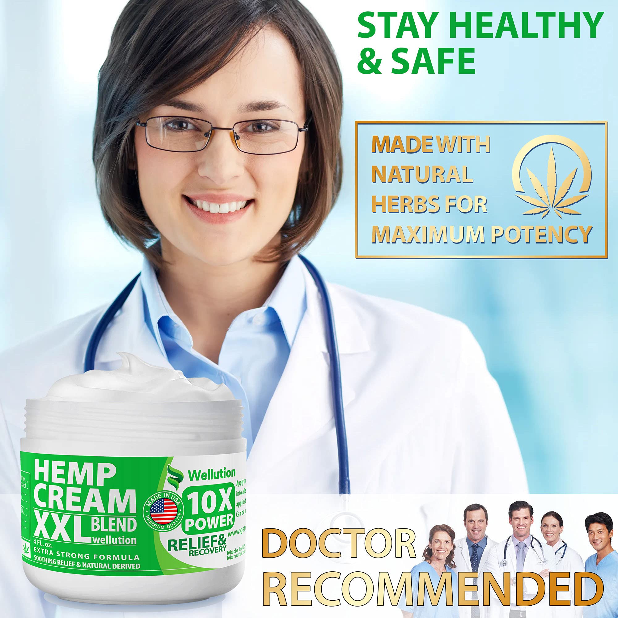 Buy Hemp Cream 2,500,000 XXL Blend X10 Power Natural Hemp Extract