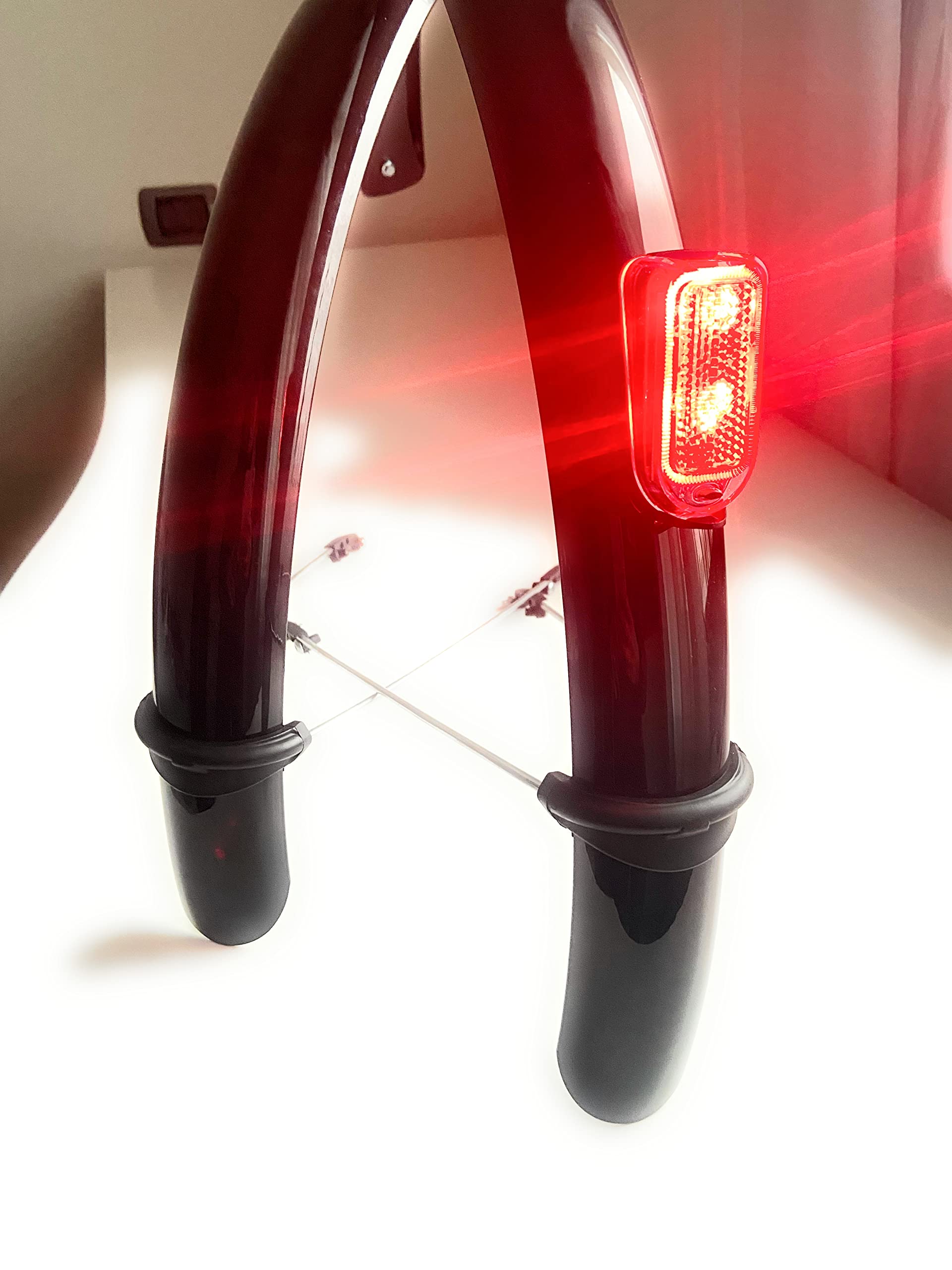 Parafanghi MTB Anteriore E Posteriore Per Mountain Bike 26" - Nero, Con Aste E Viti - Foto 6