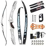 66/68/70 Inch ILF Recurve Bow for Adult Youth Teens,18-44lbs,Takedown Recurve for Athletic Competition,Olympic Recurve Bow,ILF Bow Riser/Limbs,Right Handed