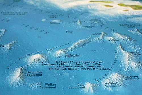 Miniatura 4 de GEOJANGO Póster de mapa de Hawaii, arte de pared con destinos de viaje (24 x 18 pulgadas)