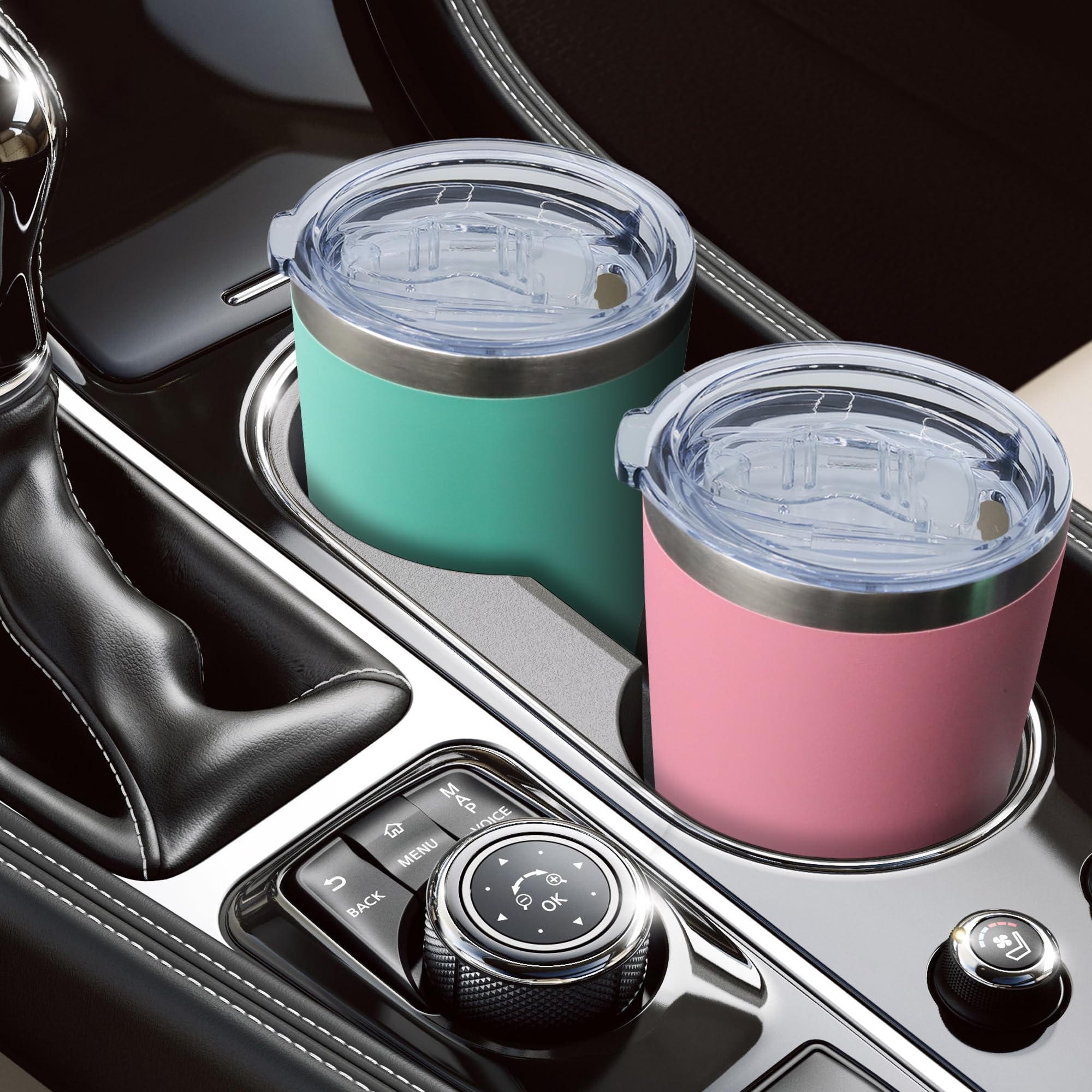 AIANJI 567 g Tumbler mit Deckel Edelstahlbecher Isolierbecher Pink 6P