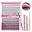 DIY Lash Extension Kit Individual Lashes Clusters Lash Bond and Seal, Clusters Lash Glue Remover and Eyelash Tweezers for Eyelash Extensions (10D+20D-0.07C, 8-16mm, Kit)